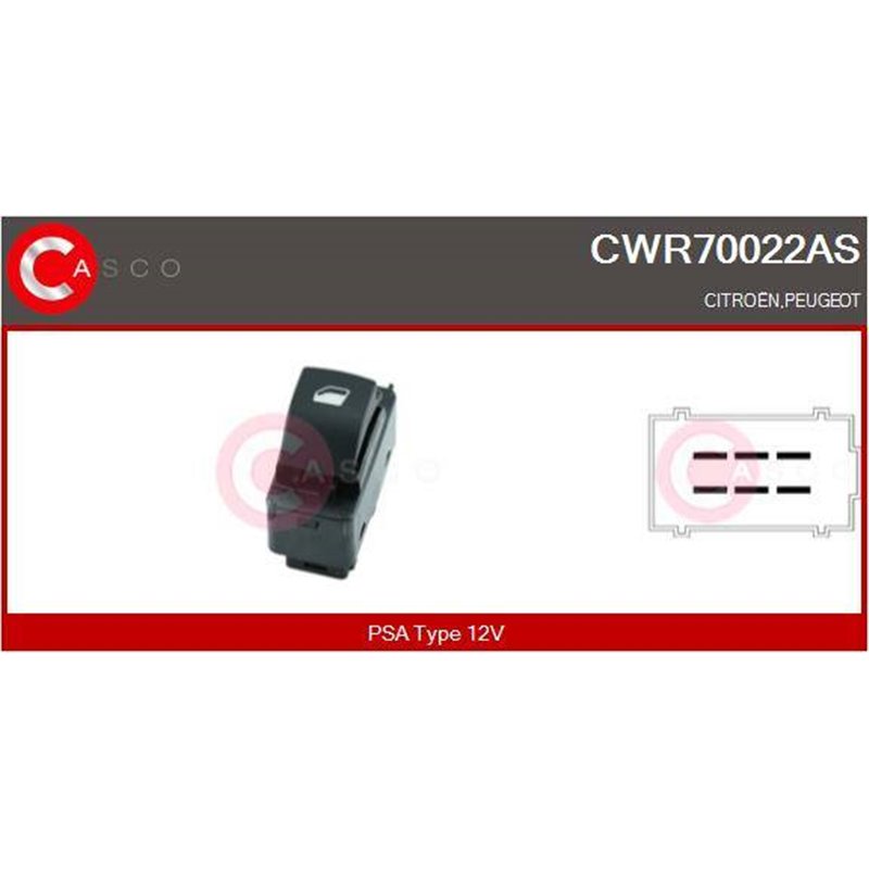 CASCO Spínač elektrického otvárania okien CWR70022AS