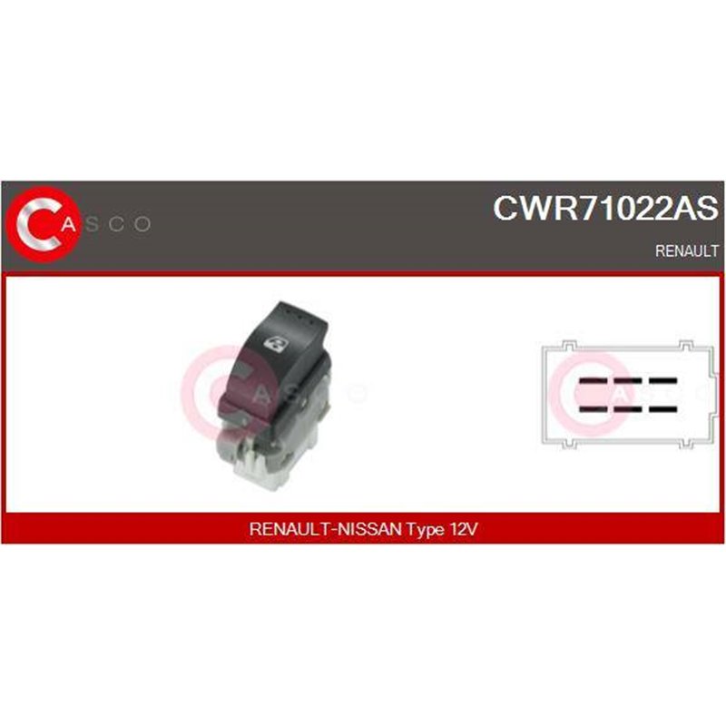 CASCO Spínač elektrického otvárania okien CWR71022AS