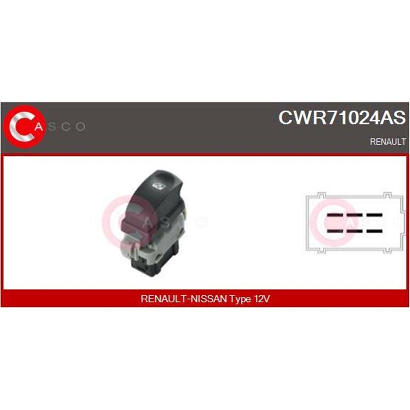 CASCO Spínač elektrického otvárania okien CWR71024AS