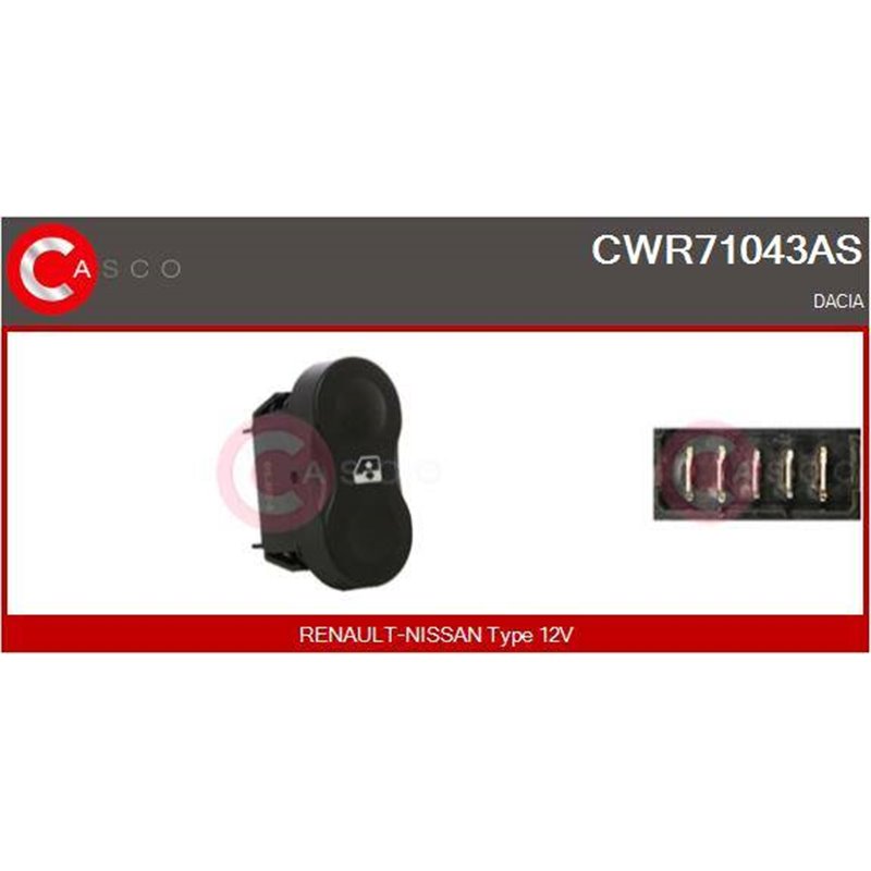 CASCO Spínač elektrického otvárania okien CWR71043AS