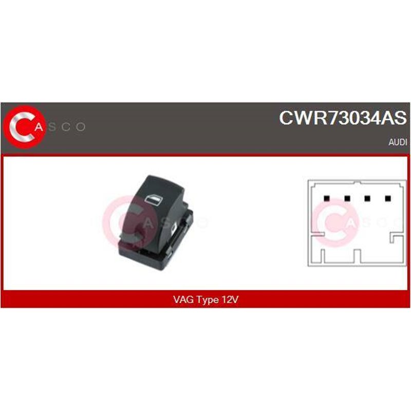 CASCO Spínač elektrického otvárania okien CWR73034AS