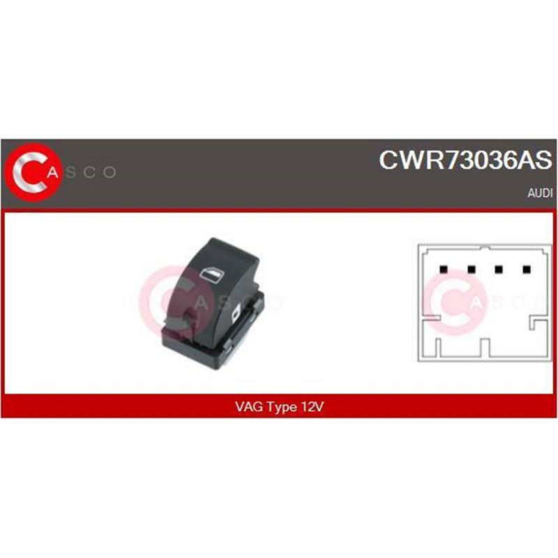 CASCO Spínač elektrického otvárania okien CWR73036AS