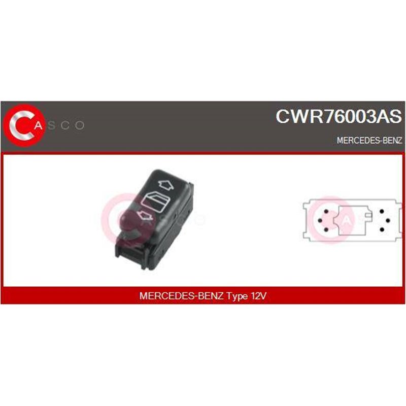 CASCO Spínač elektrického otvárania okien CWR76003AS