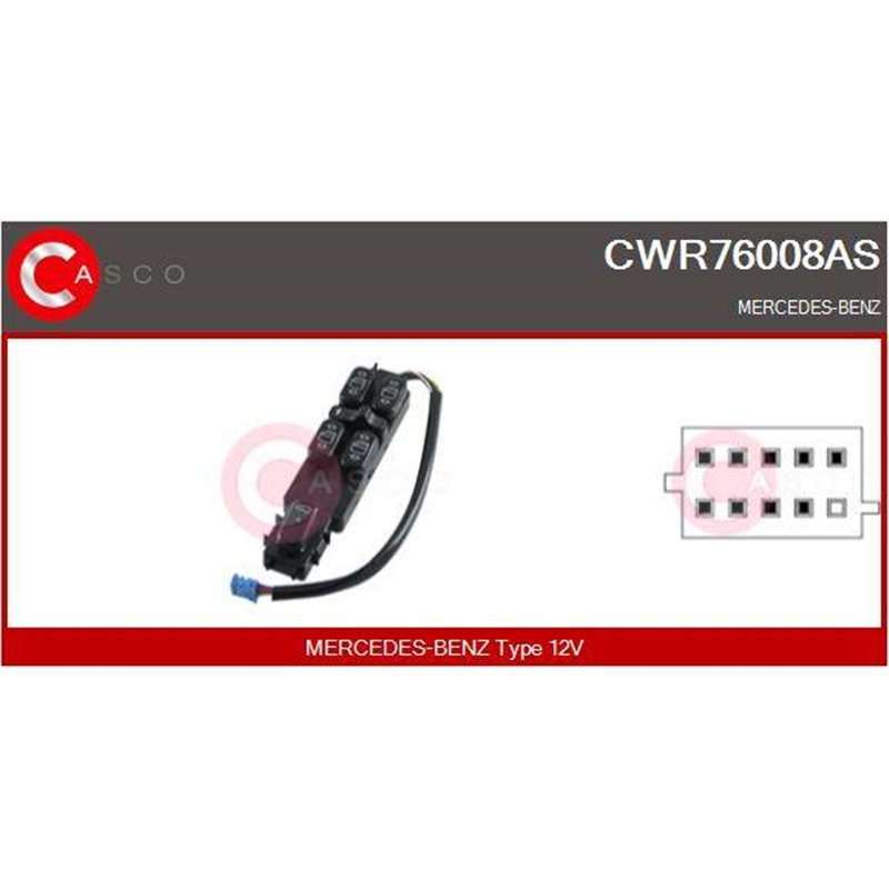 CASCO Spínač elektrického otvárania okien CWR76008AS