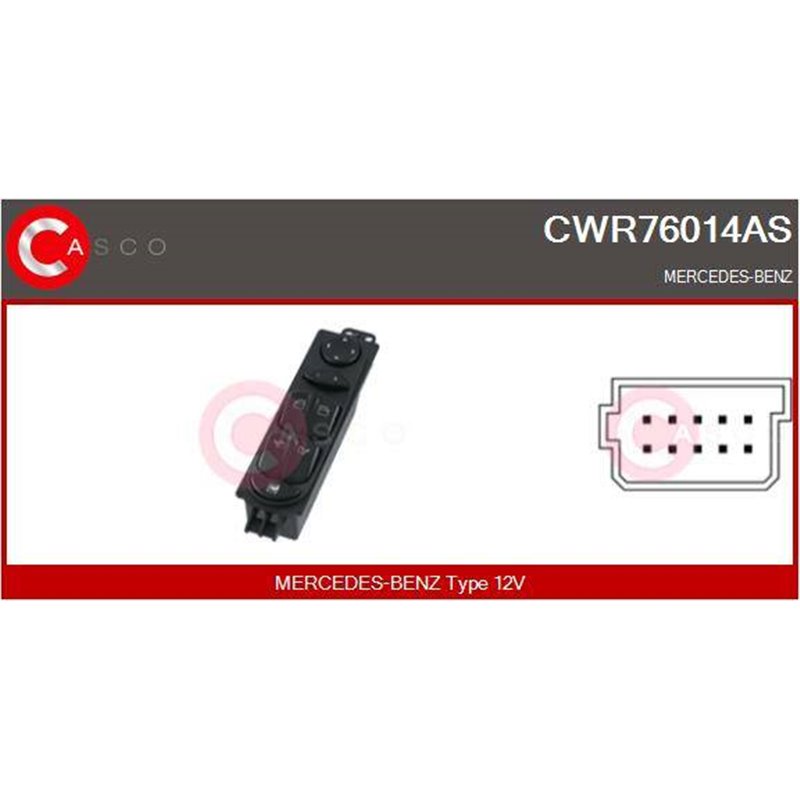 CASCO Spínač elektrického otvárania okien CWR76014AS