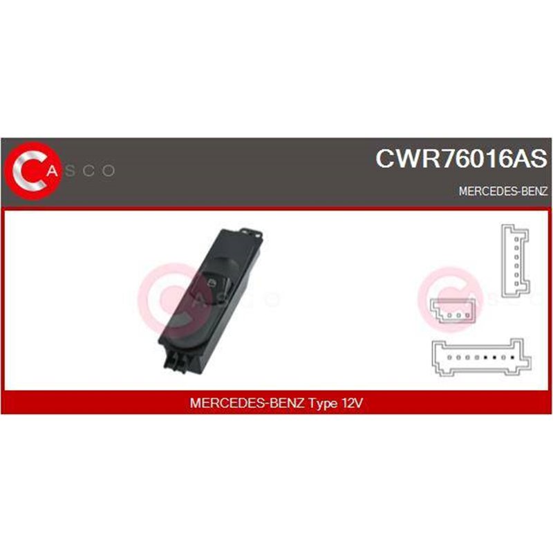 CASCO Spínač elektrického otvárania okien CWR76016AS