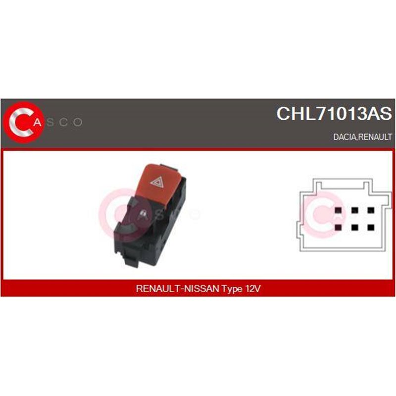 CASCO Vypínač výstražných smeroviek CHL71013AS