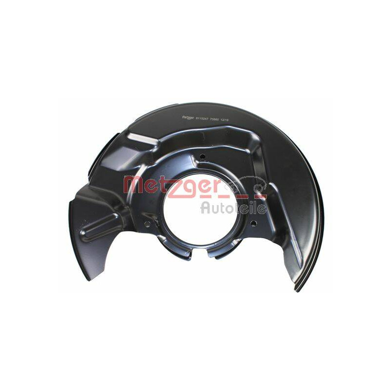 METZGER Ochranný plech proti rozstreku, Brzdový kotúč 6115247