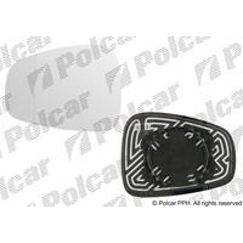 POLCAR Sklo vonkajšieho zrkadla s držiakom 1411544E