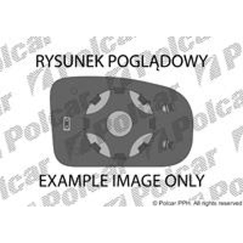 POLCAR Sklo vonkajšieho zrkadla s držiakom 5508546E
