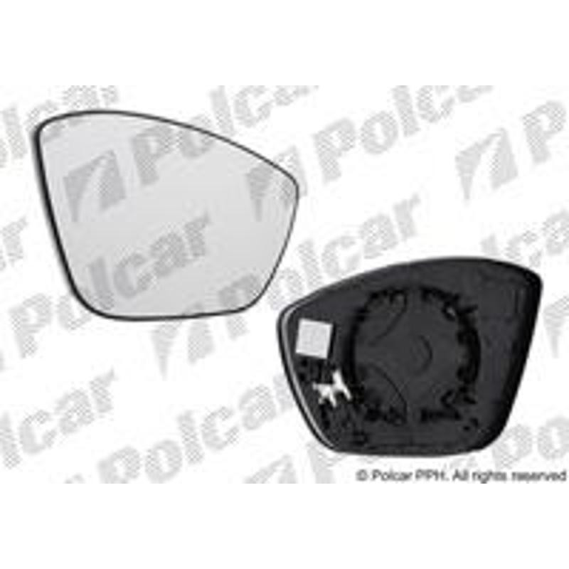 POLCAR Sklo vonkajšieho zrkadla s držiakom 57B1555E