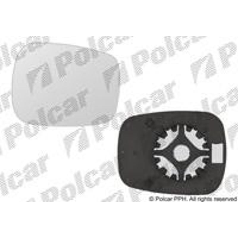 POLCAR Sklo vonkajšieho zrkadla s držiakom 6061544E