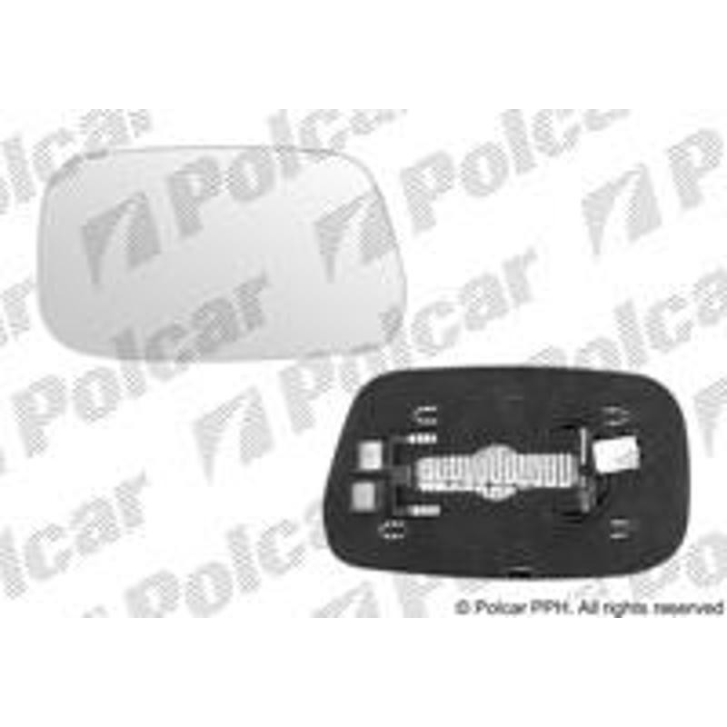 POLCAR Sklo vonkajšieho zrkadla s držiakom 8114544E