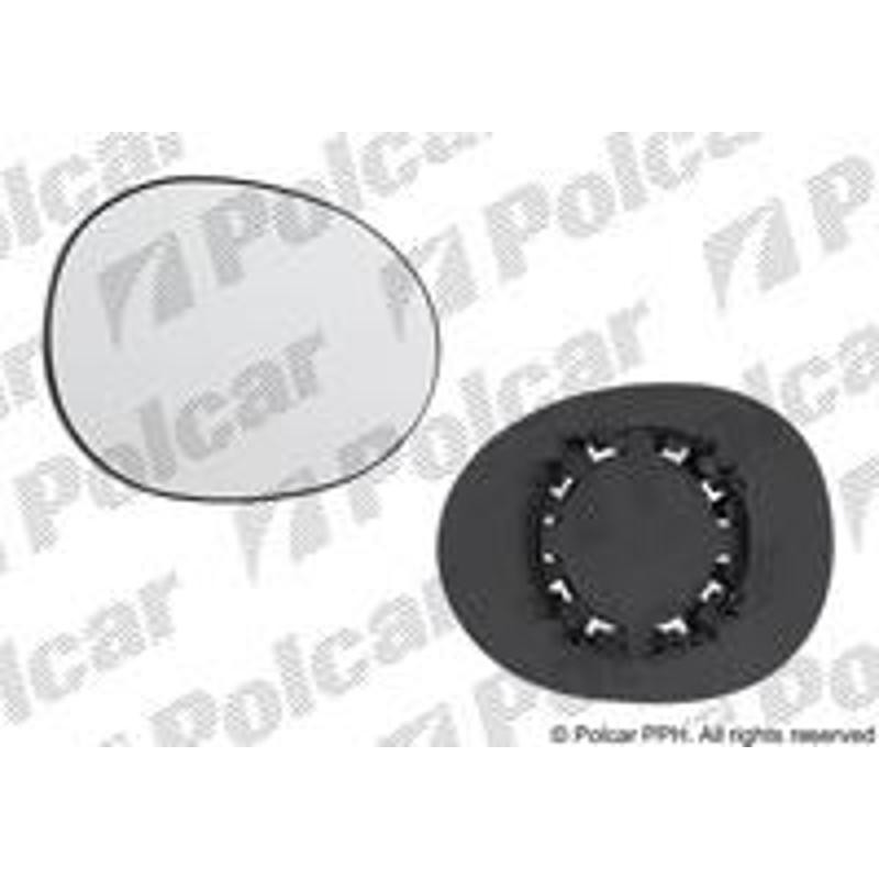 POLCAR Sklo vonkajšieho zrkadla s držiakom 8153555E