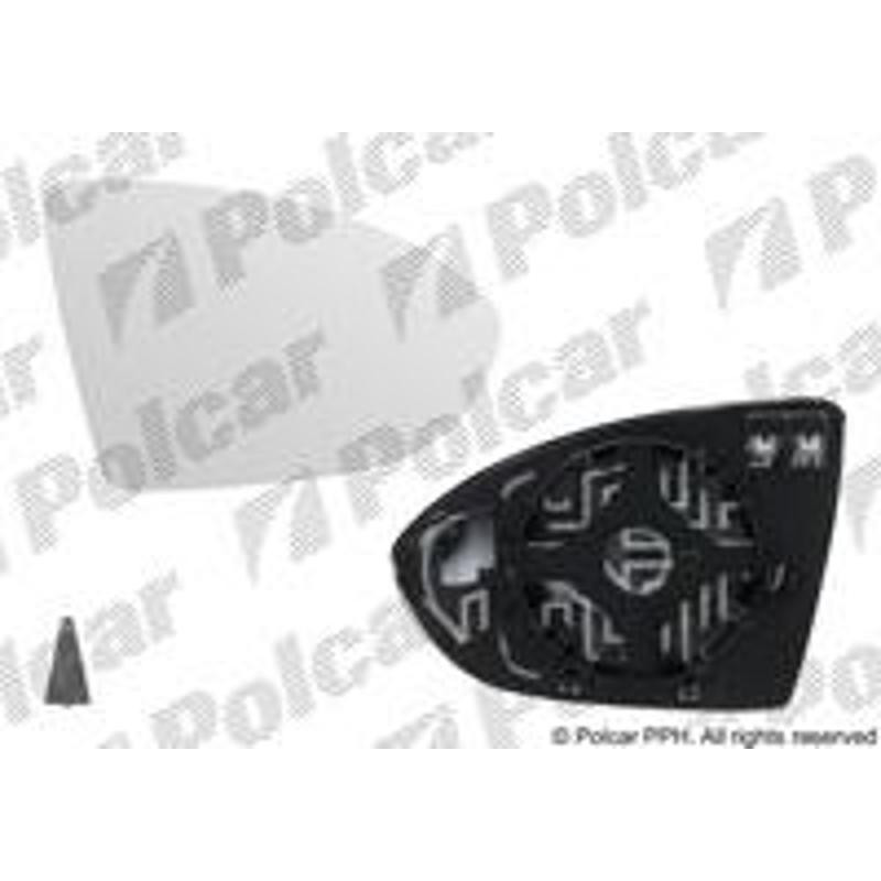 POLCAR Sklo vonkajšieho zrkadla s držiakom 95L1556E