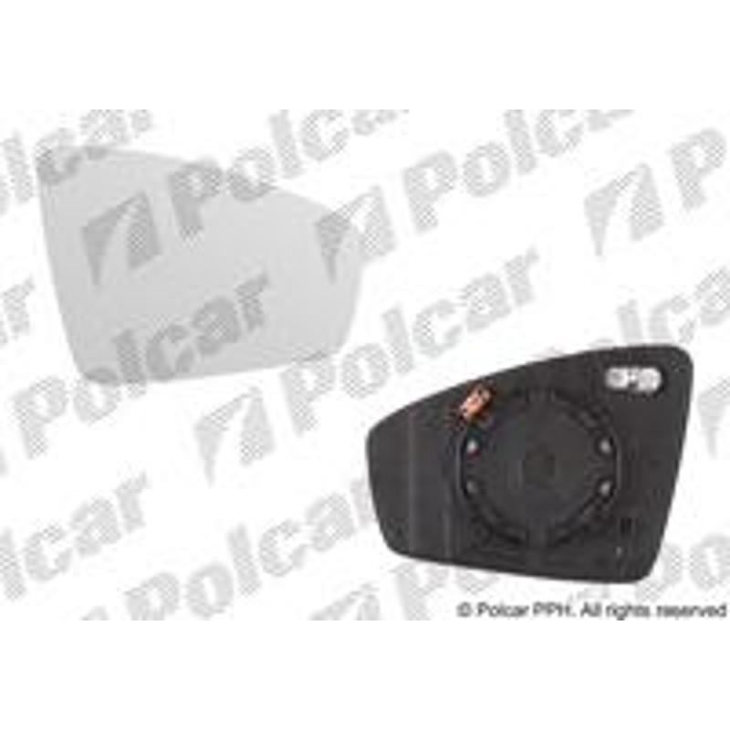 POLCAR Sklo vonkajšieho zrkadla s držiakom 95X2555E