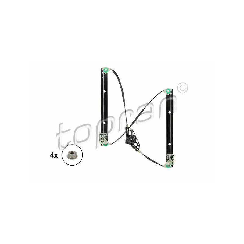 TOPRAN Mechanizmus zdvíhania okna 117 234