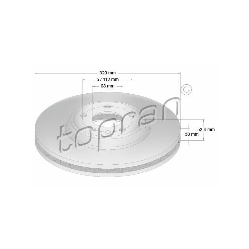 TOPRAN Plynová vzpera pre zadné sklo 723 223