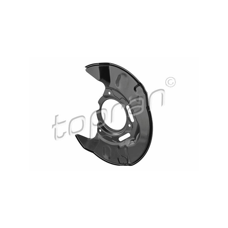 TOPRAN Ochranný plech proti rozstreku, Brzdový kotúč 600 853