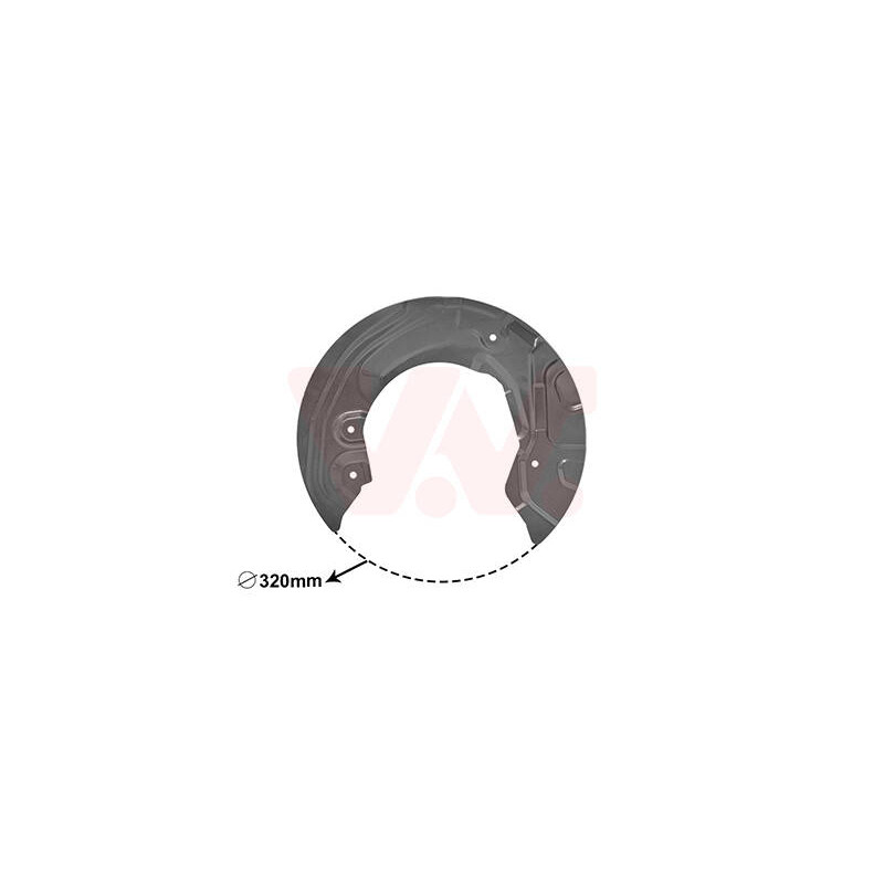 VAN WEZEL Ochranný plech proti rozstreku, Brzdový kotúč 0627372