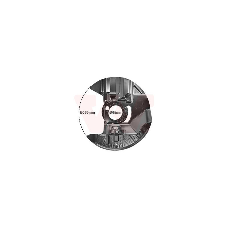 VAN WEZEL Ochranný plech proti rozstreku, Brzdový kotúč 0647372