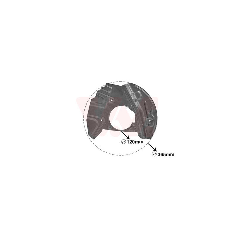 VAN WEZEL Ochranný plech proti rozstreku, Brzdový kotúč 0685371