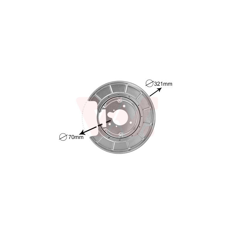 VAN WEZEL Ochranný plech proti rozstreku, Brzdový kotúč 4047373