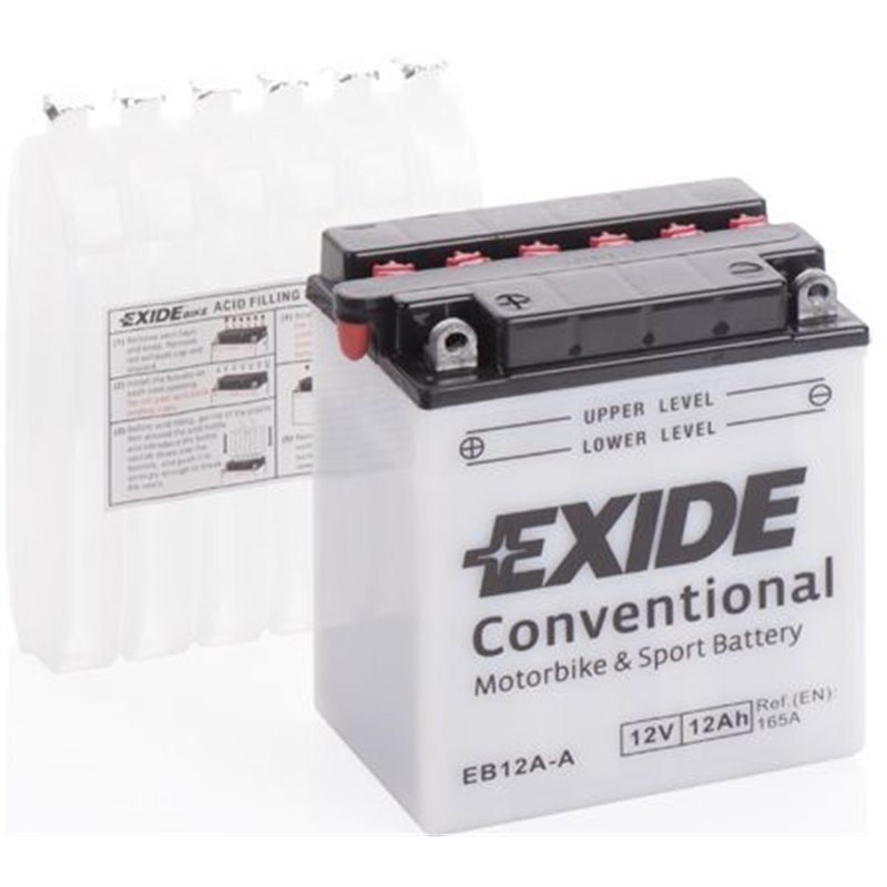 EXIDE motobatéria 12 V, 12 Ah, 165 A, EB12A-A