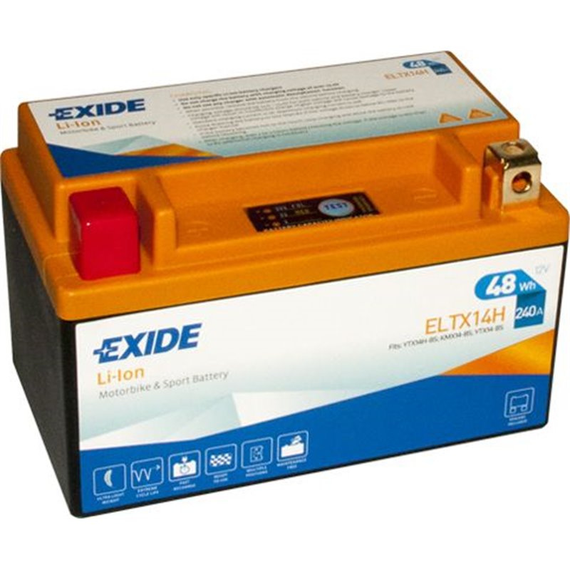 EXIDE Li-ion motobatéria 12 V, 4 Ah, 240 A, ELTX14H