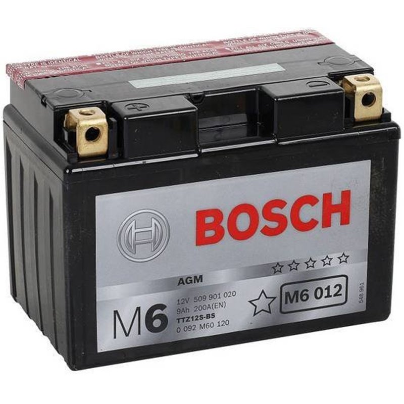 BOSCH motobatéria AGM 12V , 9AH , 200A , 0 092 M60 120