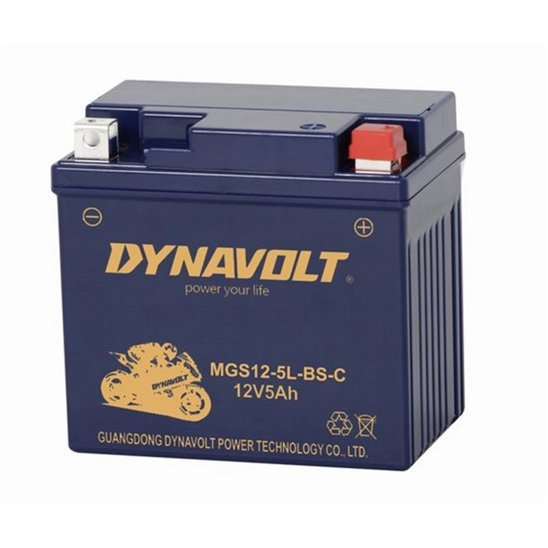 DYNAVOLT motobatéria AGM 12V 5AH 75A MGS12-5L-BS