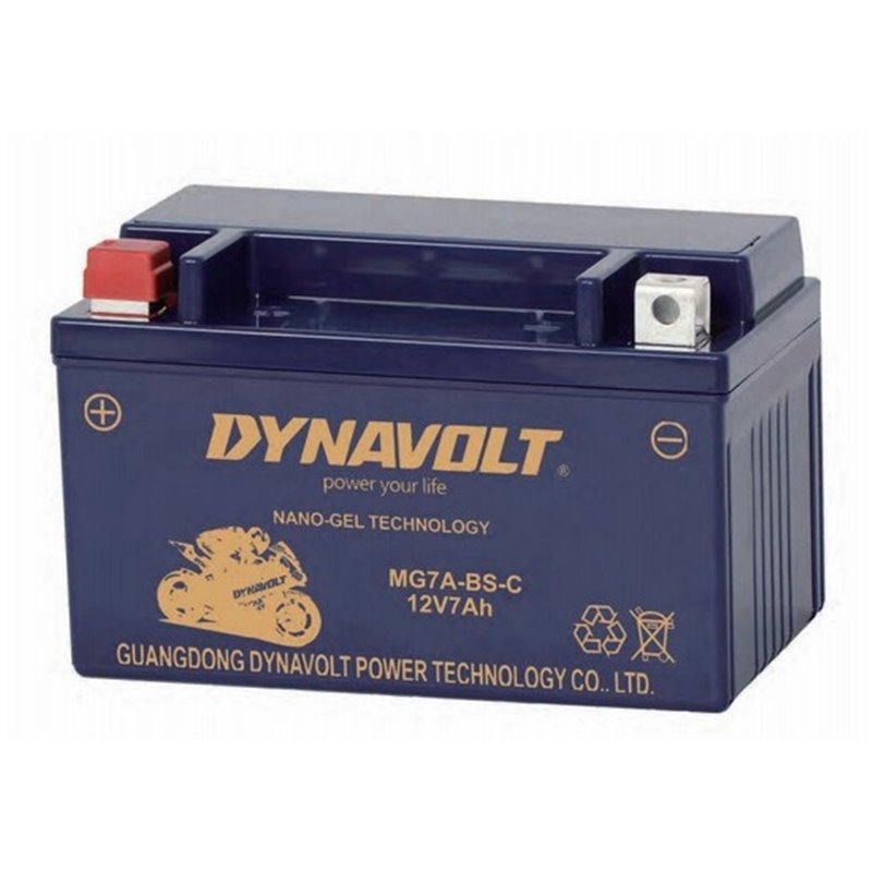 DYNAVOLT motobatéria GEL NANO 12V 7AH 125A MG7A-BS