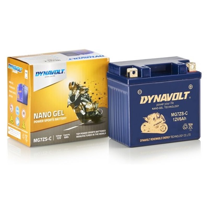 DYNAVOLT motobatéria GEL NANO 12V 6AH 95A MG7ZS