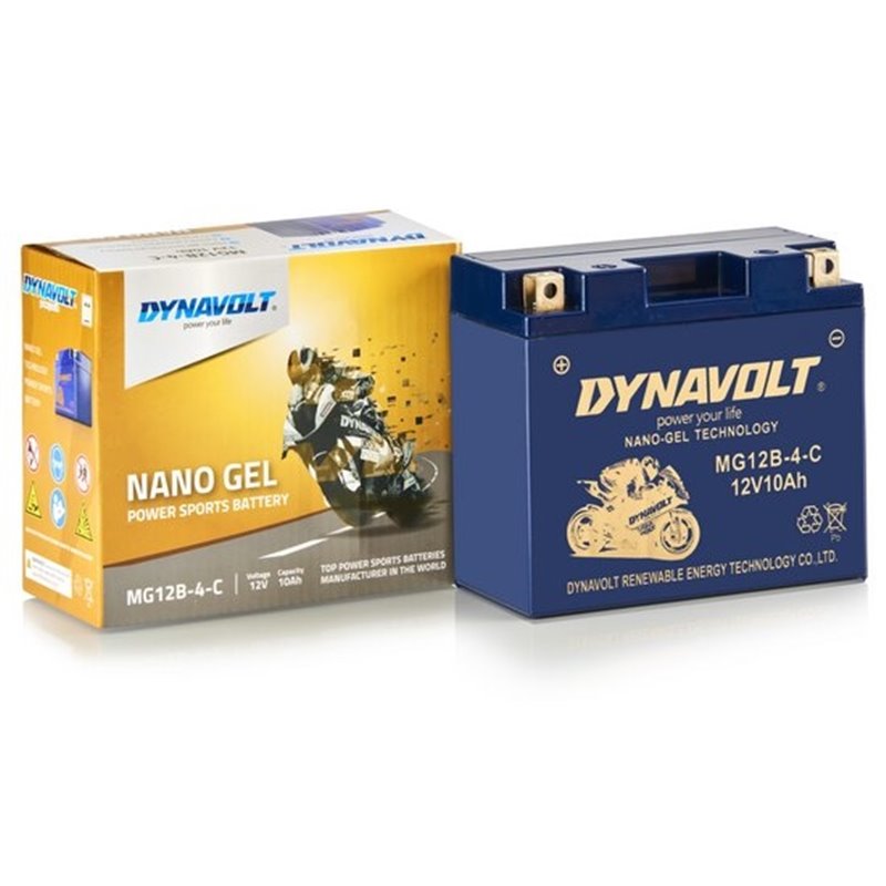 DYNAVOLT motobatéria GEL NANO 12V 10AH 125A MG12B-4