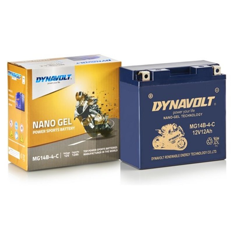 DYNAVOLT motobatéria GEL NANO 12V 12AH 180A MG14B-4