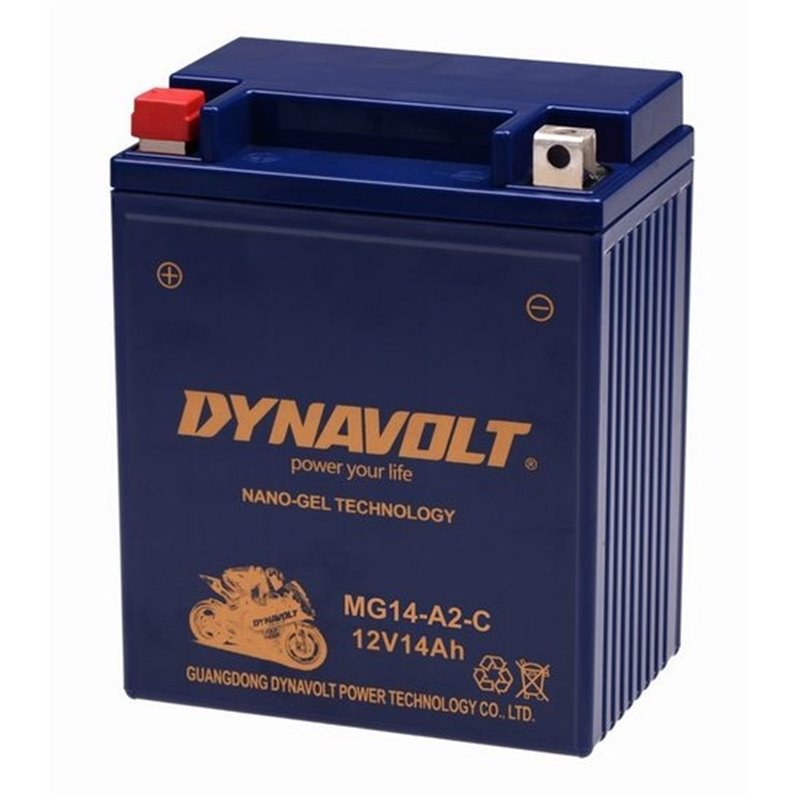 DYNAVOLT motobatéria GEL NANO 12V 14AH 250A MG14-A2