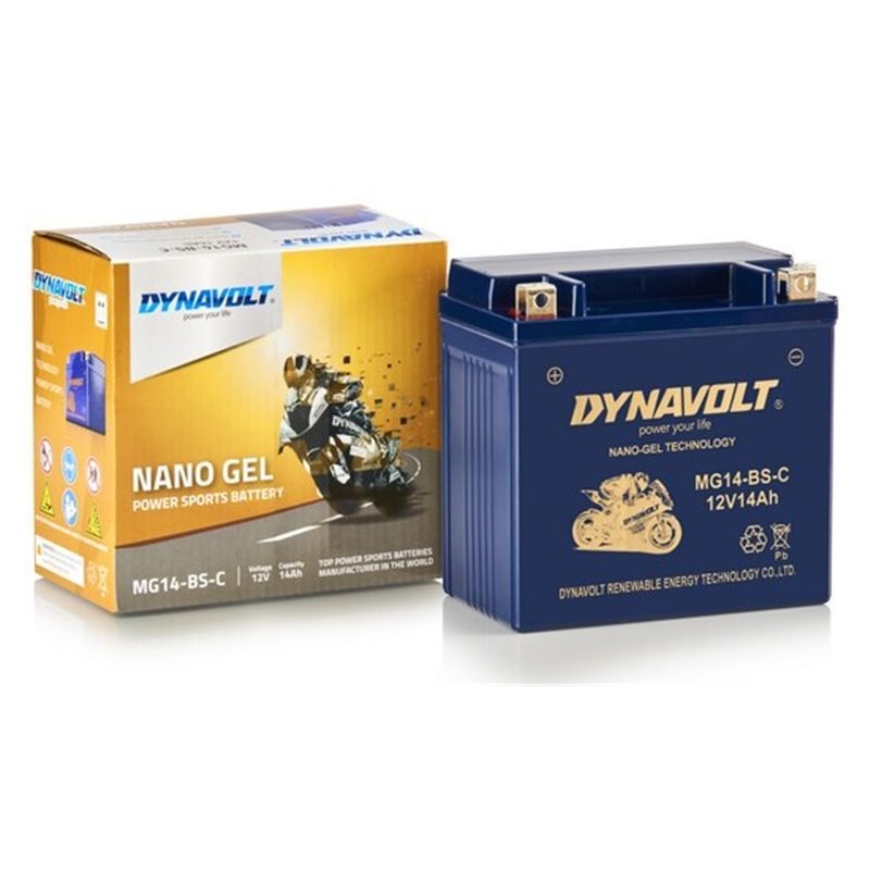 DYNAVOLT motobatéria GEL NANO 12V 14AH 205A MG14-BS