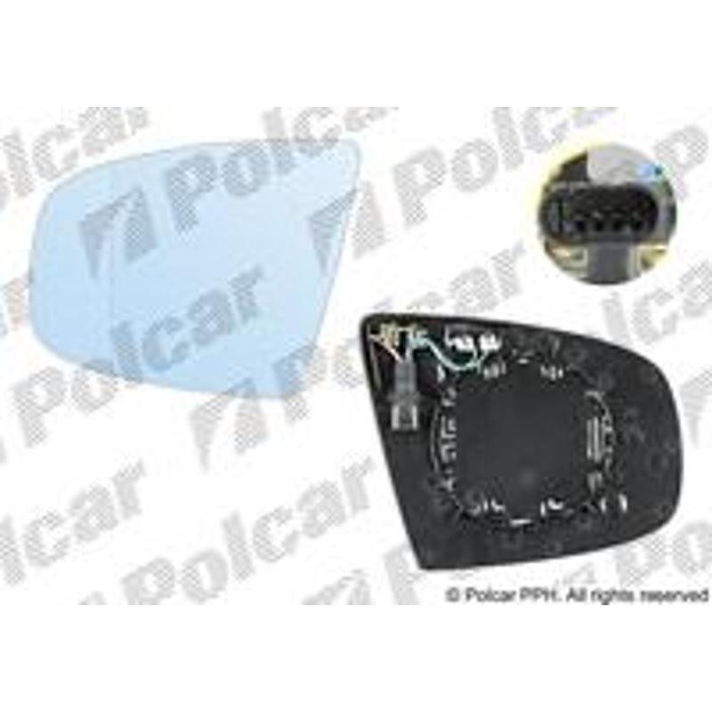 Sklo vonkajšieho zrkadla s držiakom - 2051555E - pravý