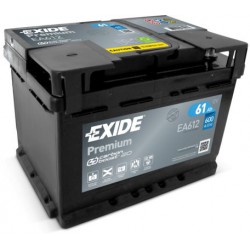 61Ah Autobatéria EXIDE Premium 12V 600A EA612
