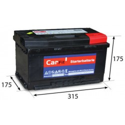 Baterie CARFIT, Napětí: 12 V, Baterie - kapacita: 80 Ah, Test za studena dle EN: 700 A, Délka: 315 mm