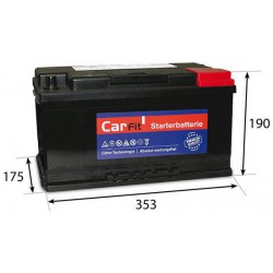 Baterie CARFIT, Napětí: 12 V, Baterie - kapacita: 88 Ah, Test za studena dle EN: 720 A, Délka: 353 mm