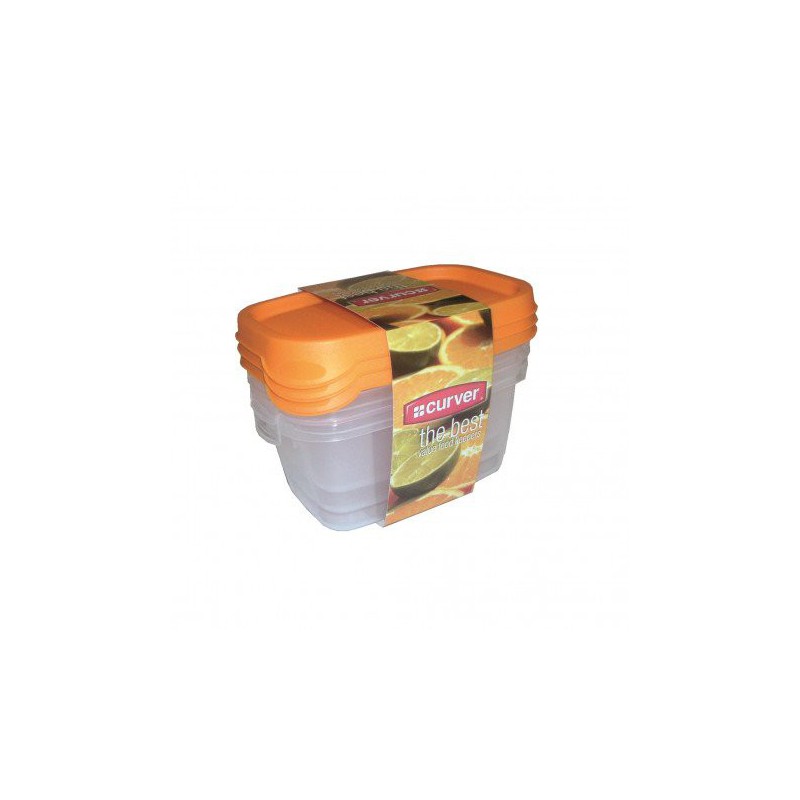 Trebor Plastový box 3x0,5L oranžový 176068