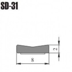 Trebor Tesnenie čierne SD31 (DGP) 8x2mm  200m SD-31X/4-0
