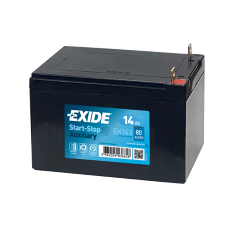 Exide Start-Stop AuxiliaryAGM 12V , 14Ah , 80A , EK143