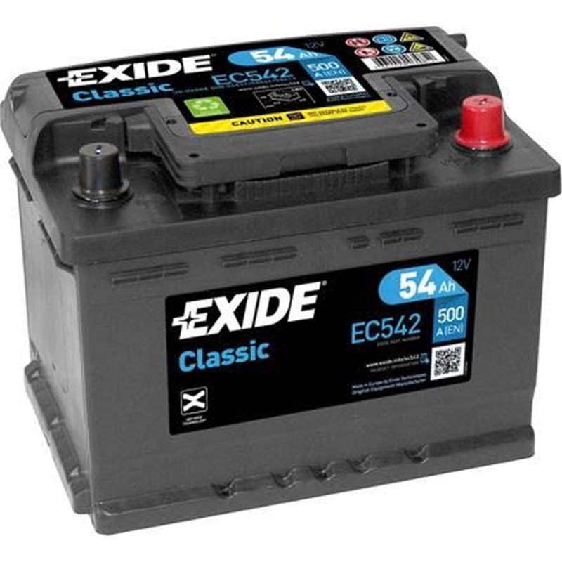 EXIDE Classic 54Ahautobatéria 12V , 500A , EC542