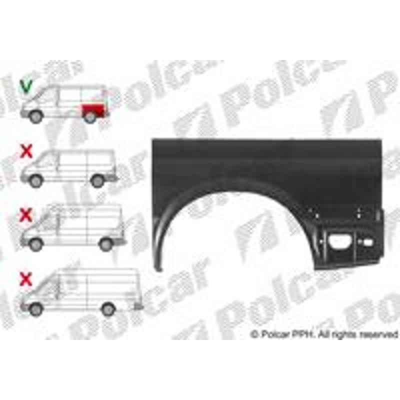 Zadný blatník - 324783-6 - ľavý