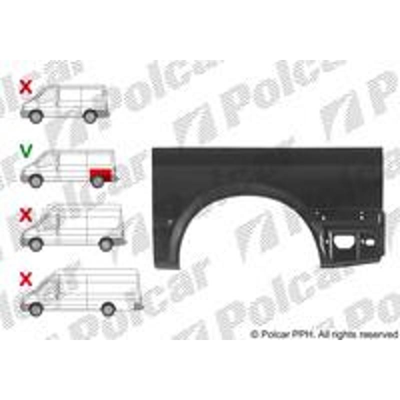 Zadný blatník - 324783-7 - ľavý