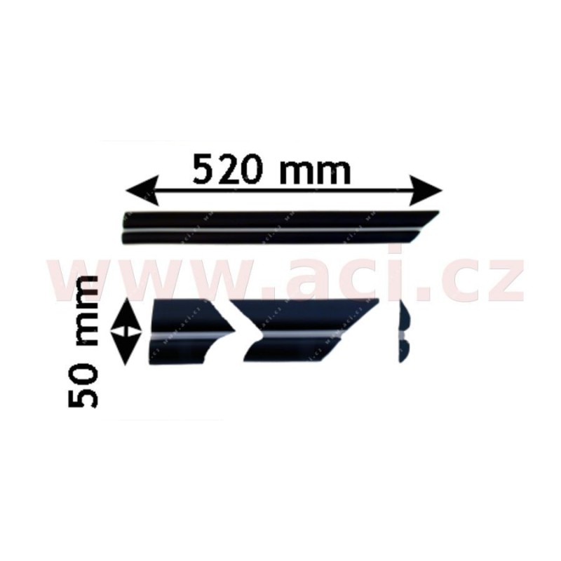 -9/94 bočna  Lišta  zadneho  blatníku s chromovým pruhem (3dv.) strana Lava  (do pre dej) - [3734409] - 33004