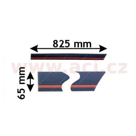 bočna  Lišta  zadnych dvery s červeným pruhem strana Lava  - [3763405] - 33180