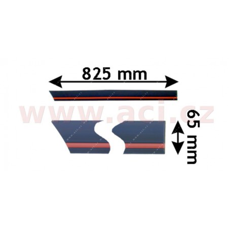 bočna  Lišta  zadnych dvery s červeným pruhem P - [3763406] - 33181